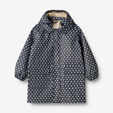 Wheat Outerwear   Lang Regnjakke Finley Rainwear 1071 ink dots