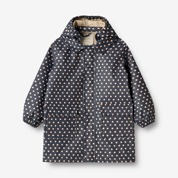 Wheat Outerwear   Lang Regnjakke Finley Rainwear 1071 ink dots
