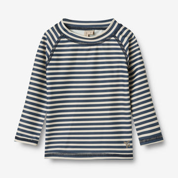 Wheat Main Langærmet Badebluse Dilan T-Shirt 1048 blue stripe