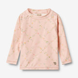 Wheat Main Langærmet Badebluse Dilan T-Shirt 9450 powder checked flowers