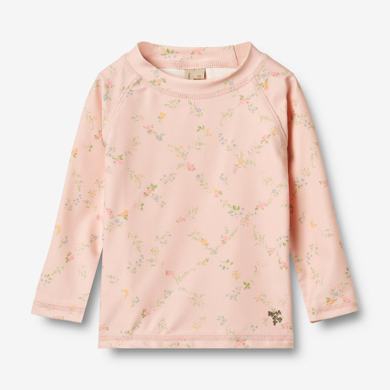 Wheat Main Langærmet Badebluse Dilan T-Shirt 9450 powder checked flowers