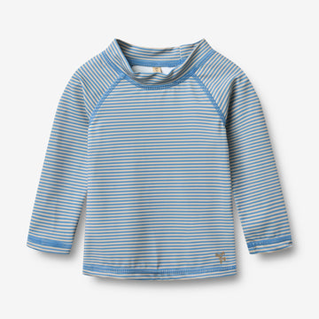 Wheat Main Langærmet Badebluse Dilan T-Shirt 9580 blue swim stripe