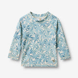 Wheat Main Langærmet Badebluse Dilan T-Shirt 9635 blue palm