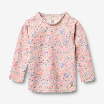 Wheat Main Langærmet Badebluse Dilan T-Shirt 9650 pink heart flowers