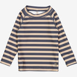 Wheat Main  Langærmet Badebluse Dilan | Baby Swimwear 1073 ink stripe