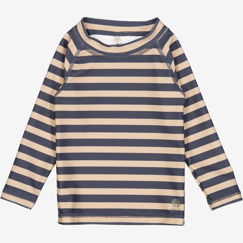 Wheat Main  Langærmet Badebluse Dilan | Baby Swimwear 1073 ink stripe