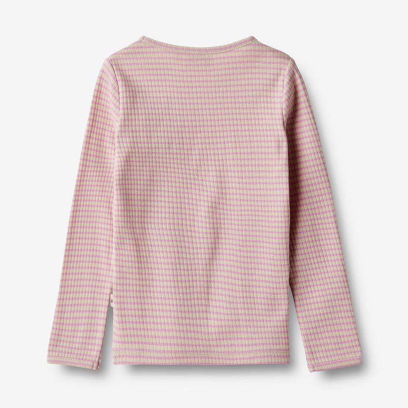 Wheat Main   Langærmet Basis T-shirt Britt Jersey Tops and T-Shirts 2354 pink lilac stripe