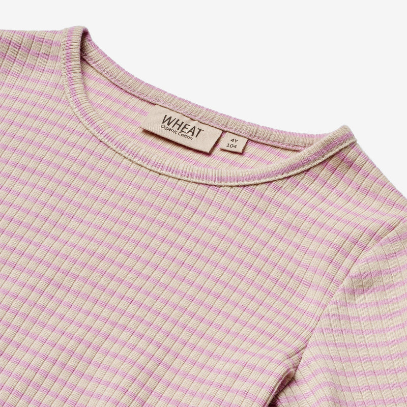 Wheat Main   Langærmet Basis T-shirt Britt Jersey Tops and T-Shirts 2354 pink lilac stripe