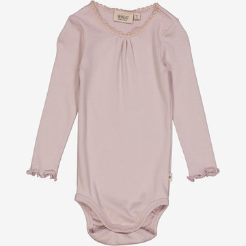 Wheat Main  Langærmet Blonde Rib Body Underwear/Bodies 1354 soft lilac