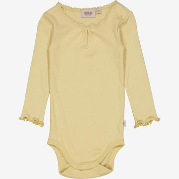 Wheat Main  Langærmet Blonde Rib Body Underwear/Bodies 5106 yellow dream