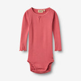 Wheat Main Langærmet Blonde Rib Body Lotta Body 1037 raspberry