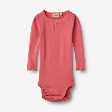 Wheat Main Langærmet Blonde Rib Body Lotta Body 1037 raspberry