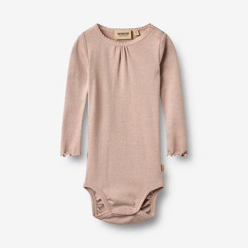 Wheat Main Langærmet Blonde Rib Body Lotta Body 1135 dry rose
