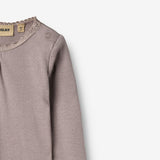 Wheat Main Langærmet Blonde Rib Body Lotta Body 9531 dusty purple