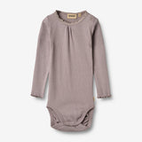 Wheat Main Langærmet Blonde Rib Body Lotta Body 9531 dusty purple