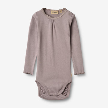 Wheat Main Langærmet Blonde Rib Body Lotta Body 9531 dusty purple