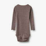 Wheat Main Langærmet Blonde Rib Body Lotta Body 9623 plum truffle