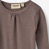 Wheat Main Langærmet Blonde Rib Body Lotta Body 9623 plum truffle