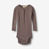 Wheat Main Langærmet Blonde Rib Body Lotta Body 9623 plum truffle
