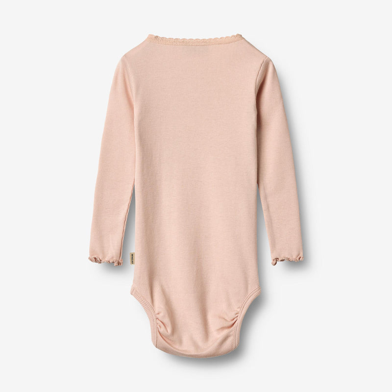 Wheat Main Langærmet Blonde Rib Body Lotta Underwear/Bodies 2400 powder