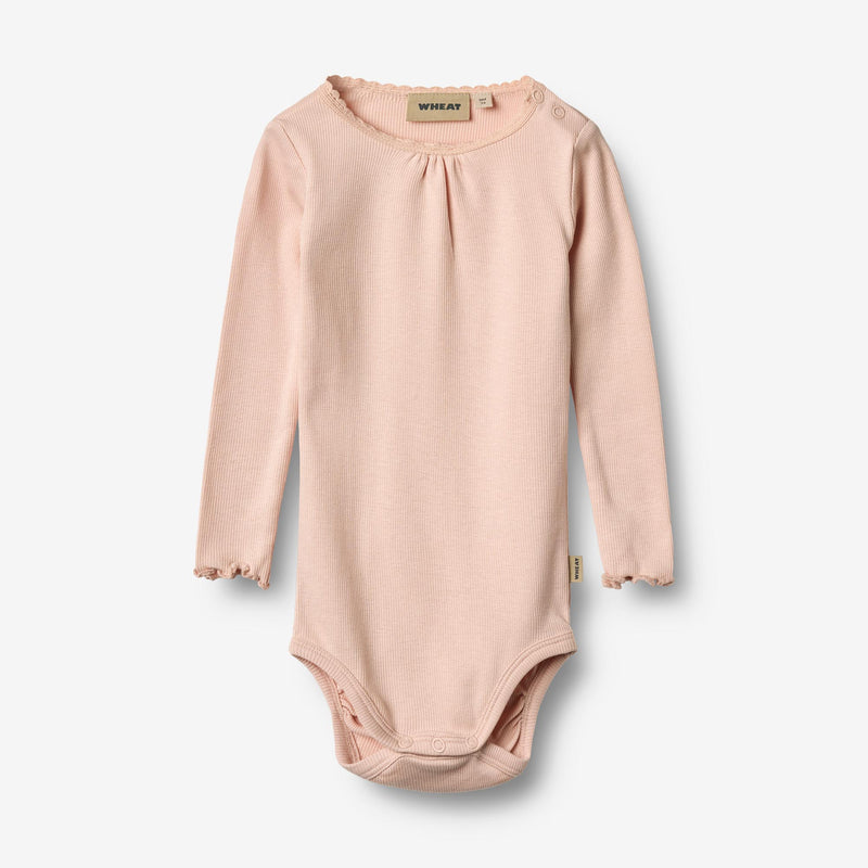 Wheat Main Langærmet Blonde Rib Body Lotta Underwear/Bodies 2400 powder