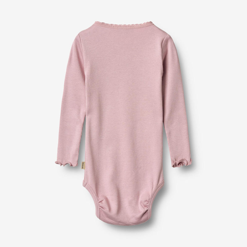 Wheat Main Langærmet Blonde Rib Body Lotta Underwear/Bodies 9428 lavender mist