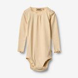 Wheat Main Langærmet Blonde Rib Body Lotta Underwear/Bodies 9430 macadamia