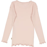 Wheat Main Langærmet Blonde Rib T-Shirt Jersey Tops and T-Shirts 2400 powder