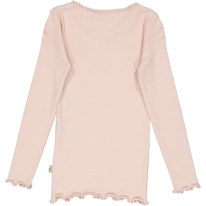 Wheat Main Langærmet Blonde Rib T-Shirt Jersey Tops and T-Shirts 2400 powder