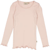 Wheat Main Langærmet Blonde Rib T-Shirt Jersey Tops and T-Shirts 2400 powder