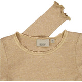 Langærmet Blonde Rib T-Shirt - sand melange