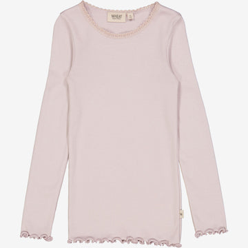 Wheat Main Langærmet Blonde Rib T-shirt Jersey Tops and T-Shirts 1354 soft lilac