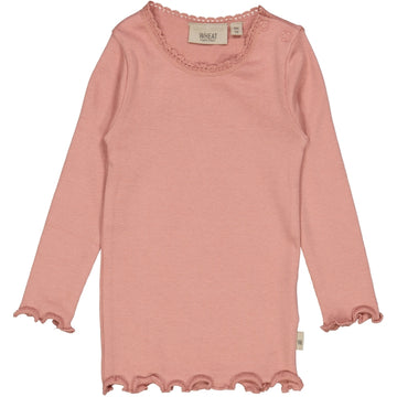 Wheat Main Langærmet Blonde Rib T-shirt Jersey Tops and T-Shirts 2024 rosie