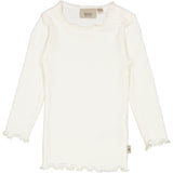 Wheat Main Langærmet Blonde Rib T-shirt Jersey Tops and T-Shirts 3182 ivory 
