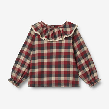 Wheat Main Langærmet Bluse Elin Shirts and Blouses 9588 red blue check