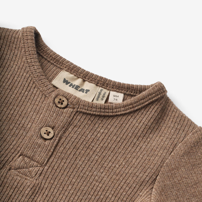 Wheat Main Langærmet Body Benny Underwear/Bodies 9549 coffee melange