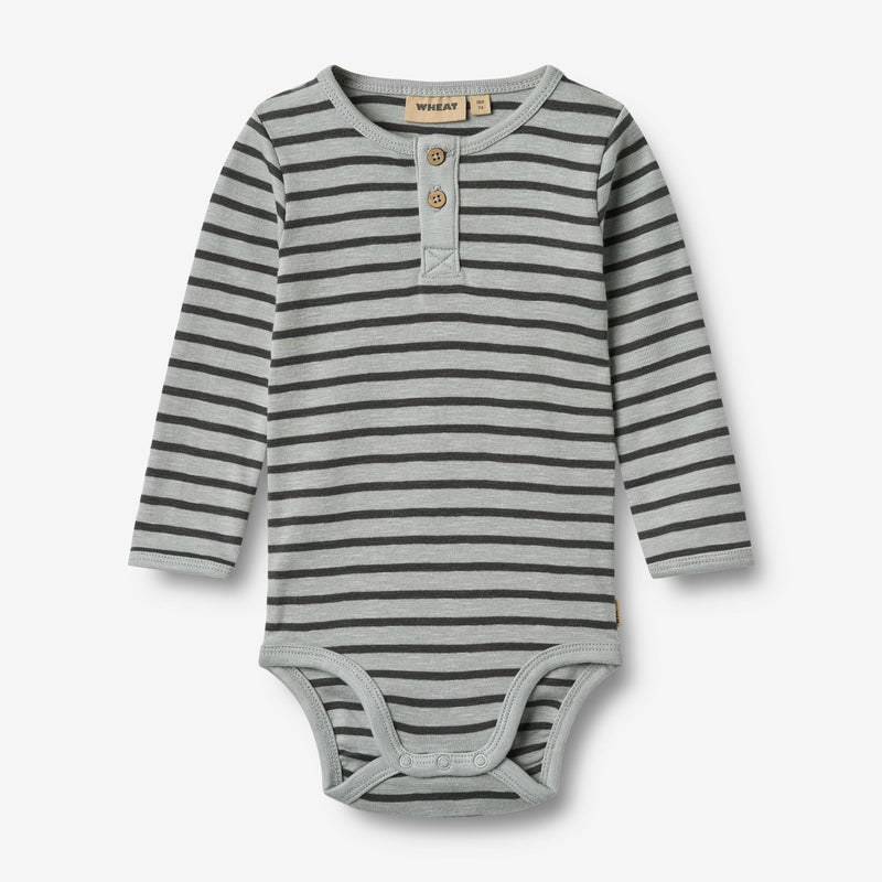 Wheat Main Langærmet Body Benny Underwear/Bodies 1396 soft blue stripe