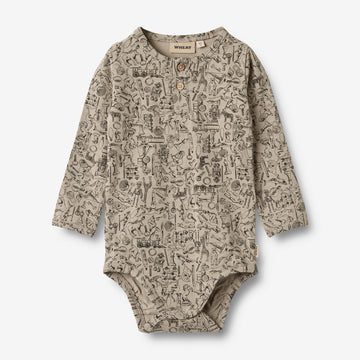 Wheat Main Langærmet Body Benny | Baby Underwear/Bodies 1204 treasure hunt