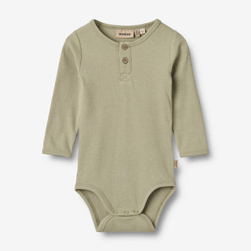 Wheat Main Langærmet Body Benny | Baby Underwear/Bodies 1145 green tea