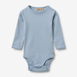 Wheat Main Langærmet Body Berti Body 9641 faded blue stripe