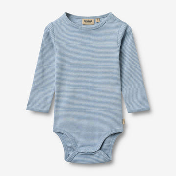 Wheat Main Langærmet Body Berti Body 9641 faded blue stripe