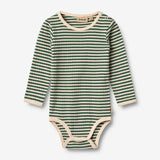 Wheat Main Langærmet Body Berti Body 4142 green stripe