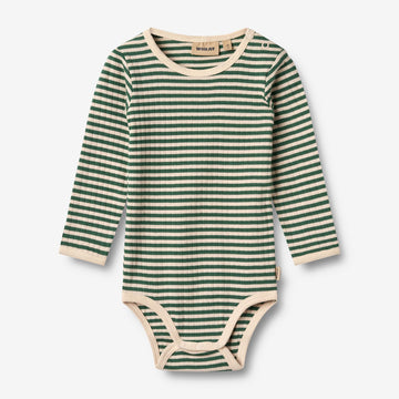 Wheat Main Langærmet Body Berti Body 4142 green stripe