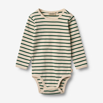 Wheat Main Langærmet Body Berti Body 4142 green stripe