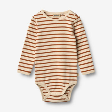 Wheat Main Langærmet Body Berti Body 9447 warm caramel stripe