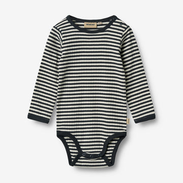 Wheat Main Langærmet Body Berti Body 9432 navy rib stripe