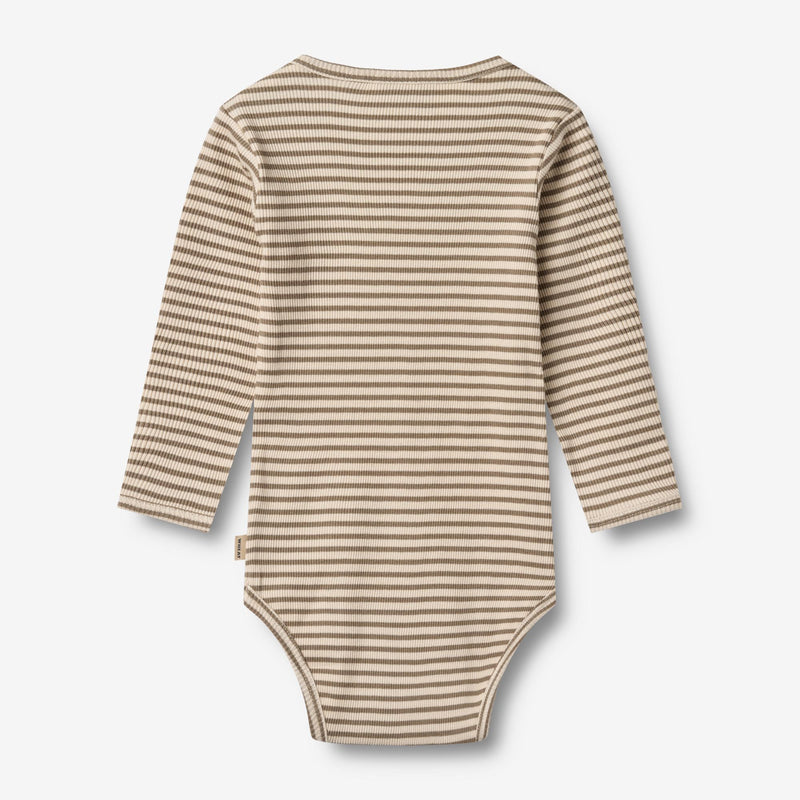 Wheat Main Langærmet Body Berti Underwear/Bodies 9570 stone stripe