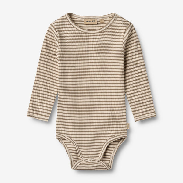 Wheat Main Langærmet Body Berti Underwear/Bodies 9570 stone stripe