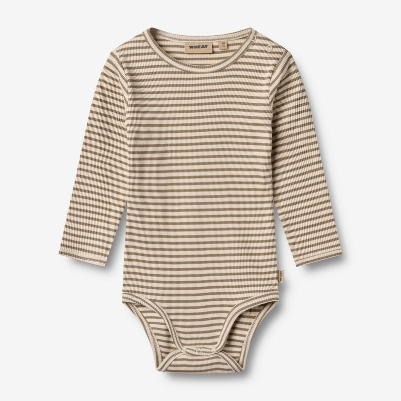 Wheat Main Langærmet Body Berti Underwear/Bodies 9570 stone stripe