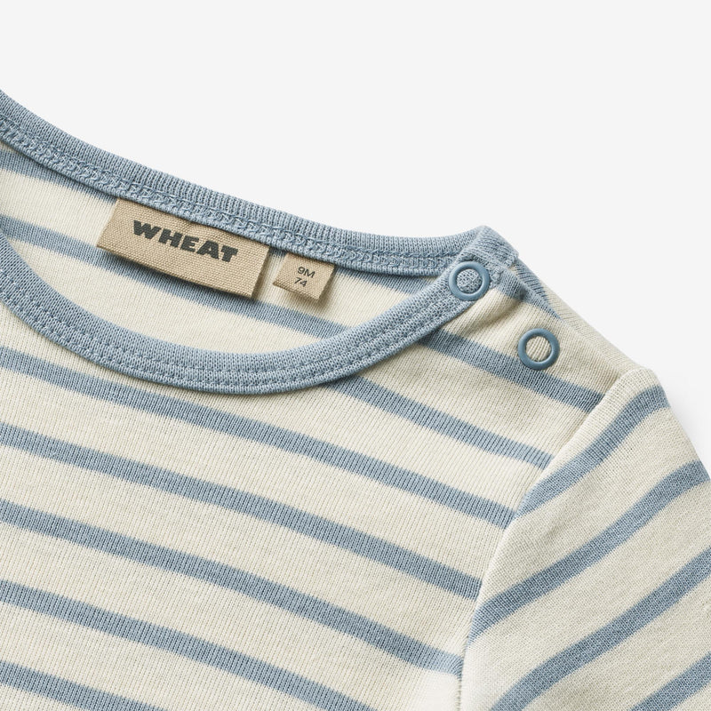 Wheat Main Langærmet Body Berti | Baby Underwear/Bodies 1479 shell stripe